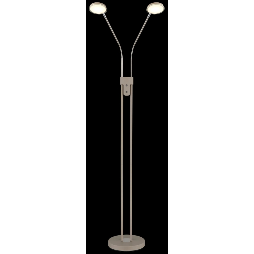 Globo - LED prigušiva podna lampa 2xLED/6,5W/230V 2700/3350/4000K bež