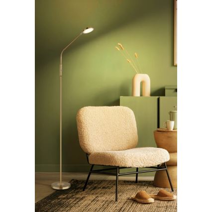 Globo - LED prigušiva dodirna podna lampa LED/6,5W/230V 2700/3350/4000K mesing