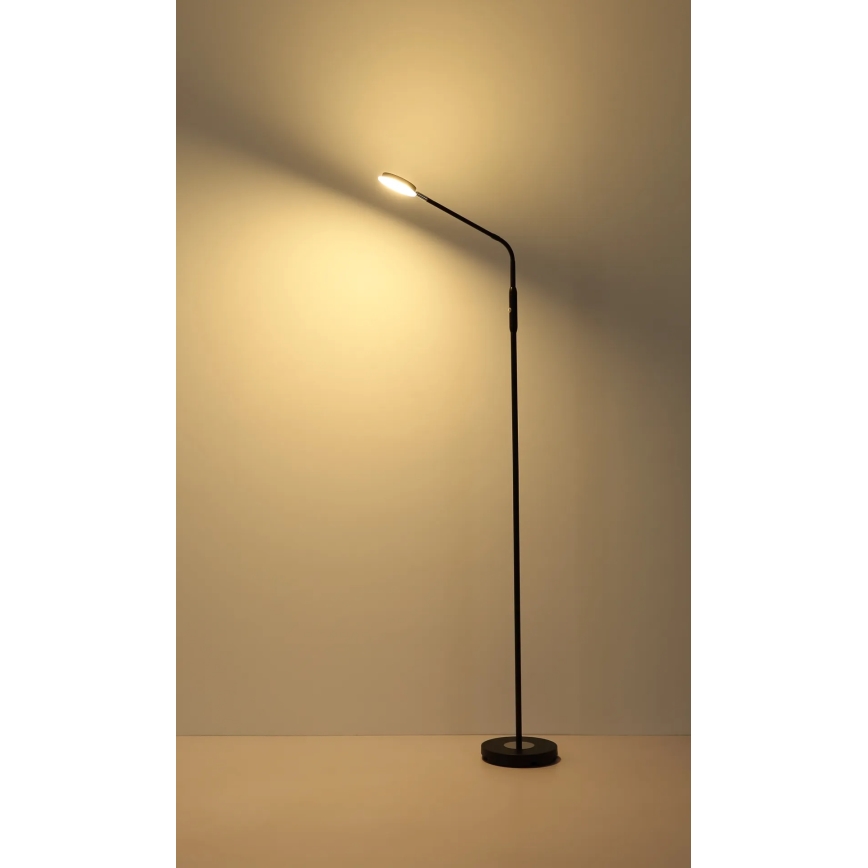 Globo - LED prigušiva dodirna podna lampa LED/6,5W/230V 2700/3350/4000K crna