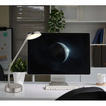 Globo - LED stona lampa na dodir, prigušiva, LED/6,5W/230V 2700/3350/4000K matni hrom