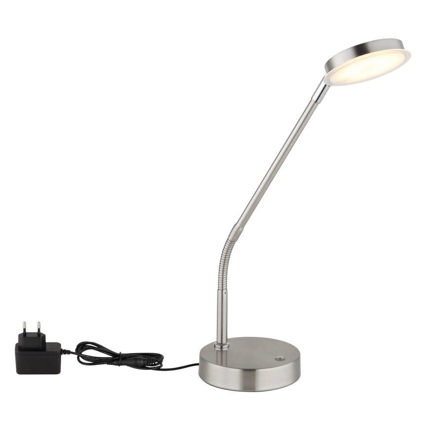 Globo - LED stona lampa na dodir, prigušiva, LED/6,5W/230V 2700/3350/4000K matni hrom