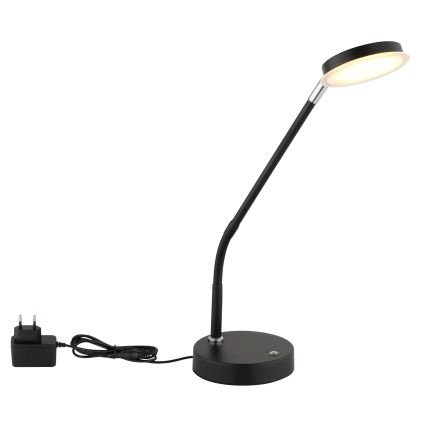 Globo - LED prigušiva dodirna stona lampa LED/6,5W/230V 2700/3350/4000K crna