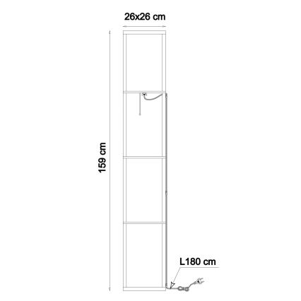 Globo - Stojeća lampa 1xE27/60W/230V crna