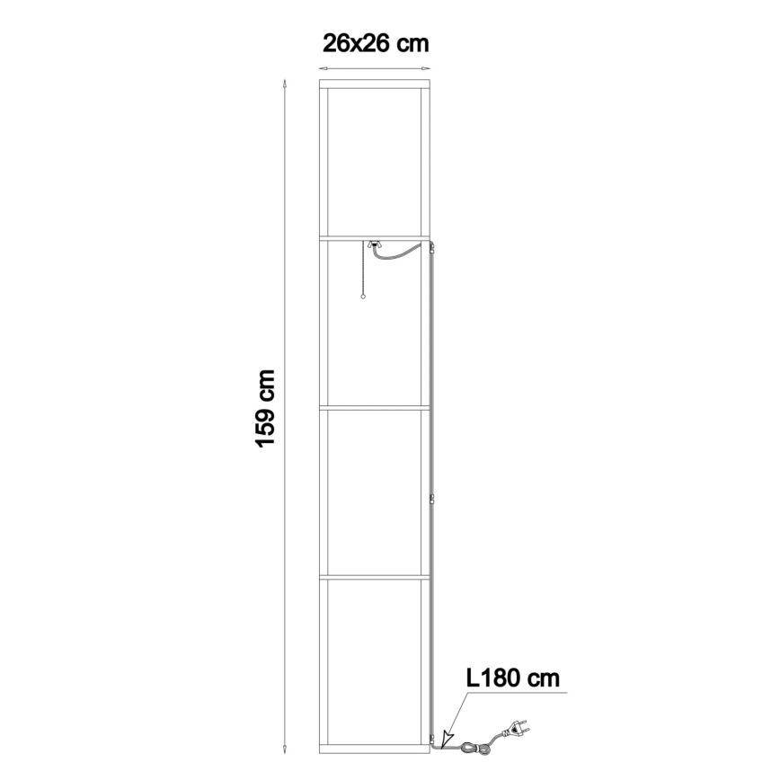 Globo - Stojeća lampa 1xE27/60W/230V crna