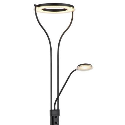 Globo - LED prigušiva podna lampa LED/20W/230V + LED/4W 3000K crna