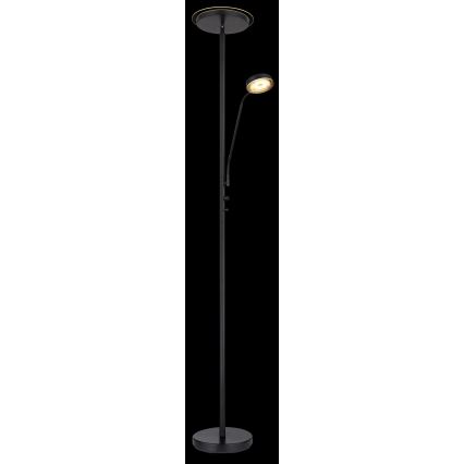 Globo - LED prigušiva stojeća lampa LED/18,5W/230V + LED/4,5W 3000K crna
