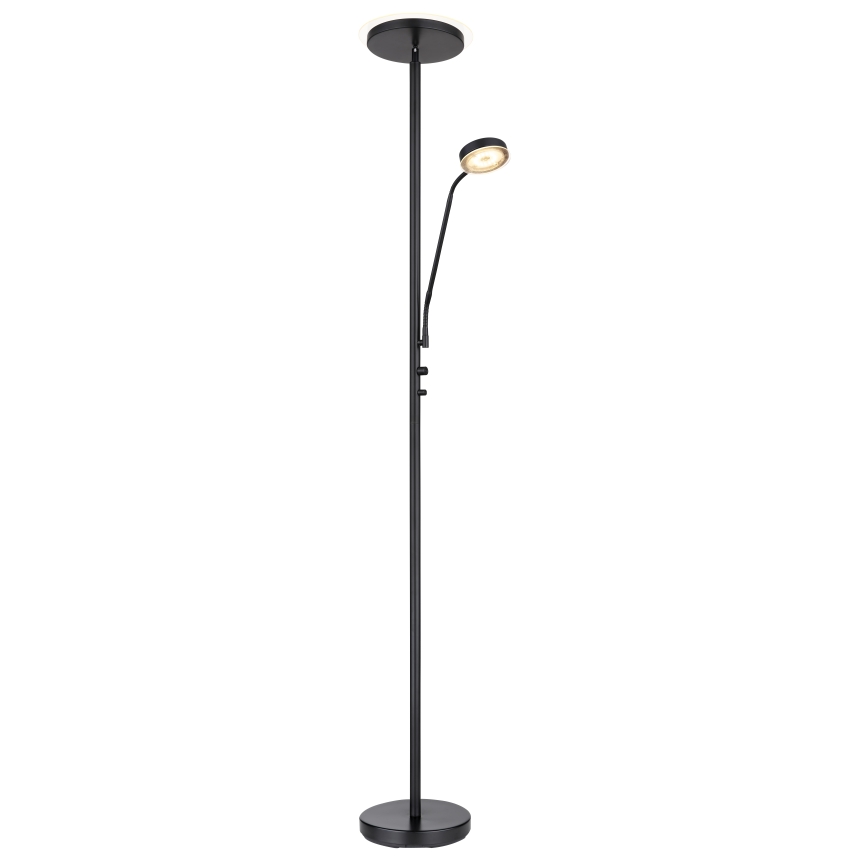 Globo - LED prigušiva stojeća lampa LED/18,5W/230V + LED/4,5W 3000K crna