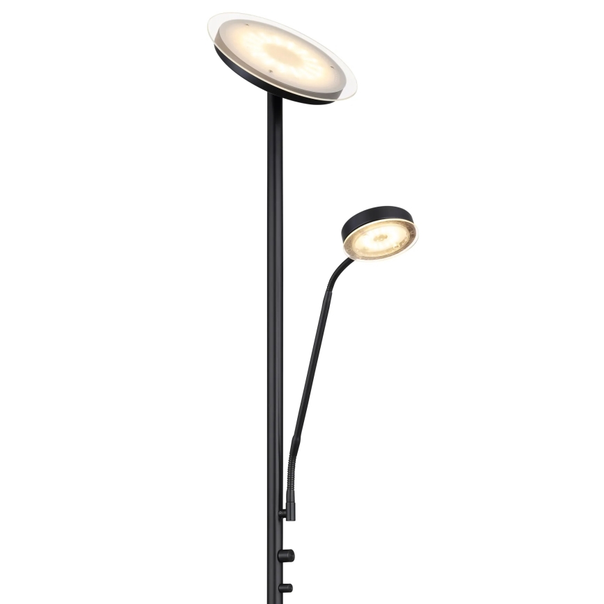 Globo - LED prigušiva stojeća lampa LED/18,5W/230V + LED/4,5W 3000K crna
