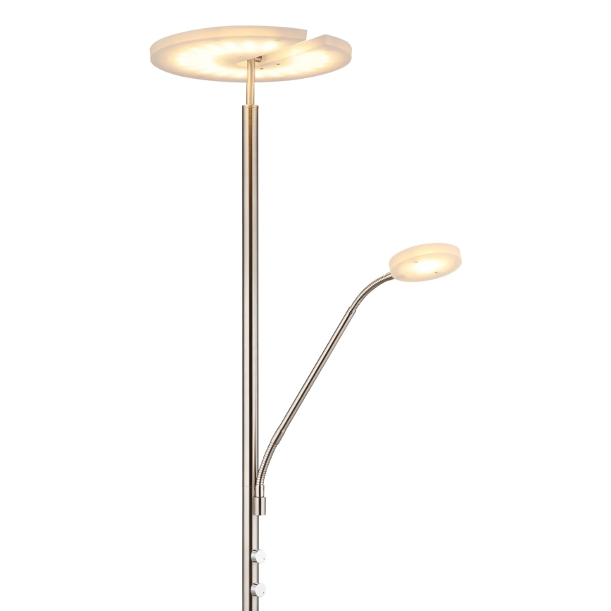 Globo - LED stojeća lampa sa prigušivačem LED/28W/230V + LED/5W 3000K mat hrom