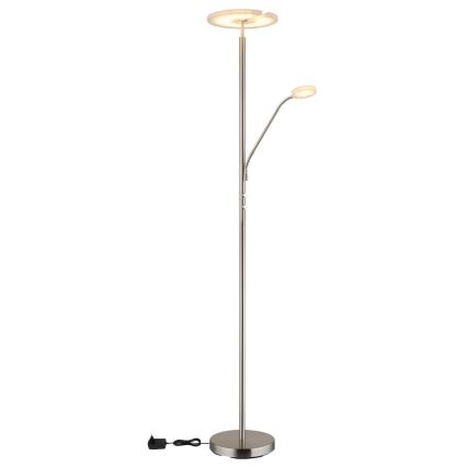 Globo - LED stojeća lampa sa prigušivačem LED/28W/230V + LED/5W 3000K mat hrom
