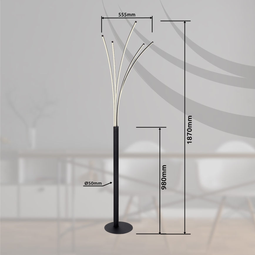 Globo - LED prigušiva podna lampa LED/36W/230V 3000–6000K Wi‑Fi Tuya + daljinski upravljač