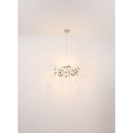 Globo - Luster na sajli 8xG9/8W/230V prečnik 61 cm sjajni hrom