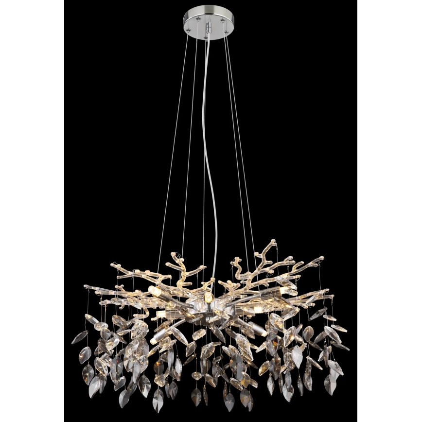 Globo - Luster na sajli 8xG9/8W/230V prečnik 61 cm sjajni hrom