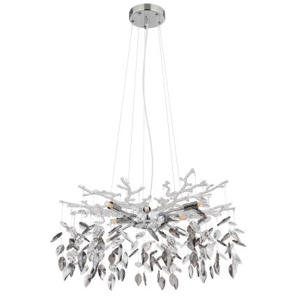 Globo - Luster na sajli 8xG9/8W/230V prečnik 61 cm sjajni hrom