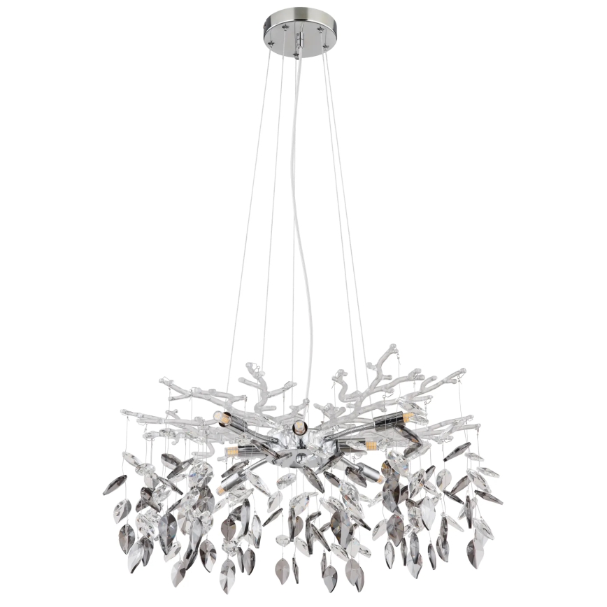 Globo - Luster na sajli 8xG9/8W/230V prečnik 61 cm sjajni hrom