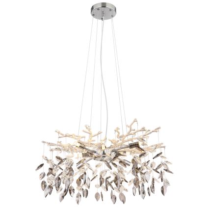 Globo - Luster na sajli 8xG9/8W/230V prečnik 61 cm sjajni hrom