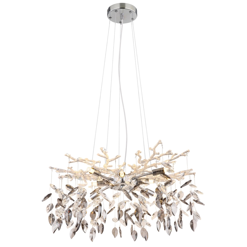 Globo - Luster na sajli 8xG9/8W/230V prečnik 61 cm sjajni hrom