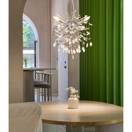 Globo - Srebrni luster na sajli 4xE14/40W/230V