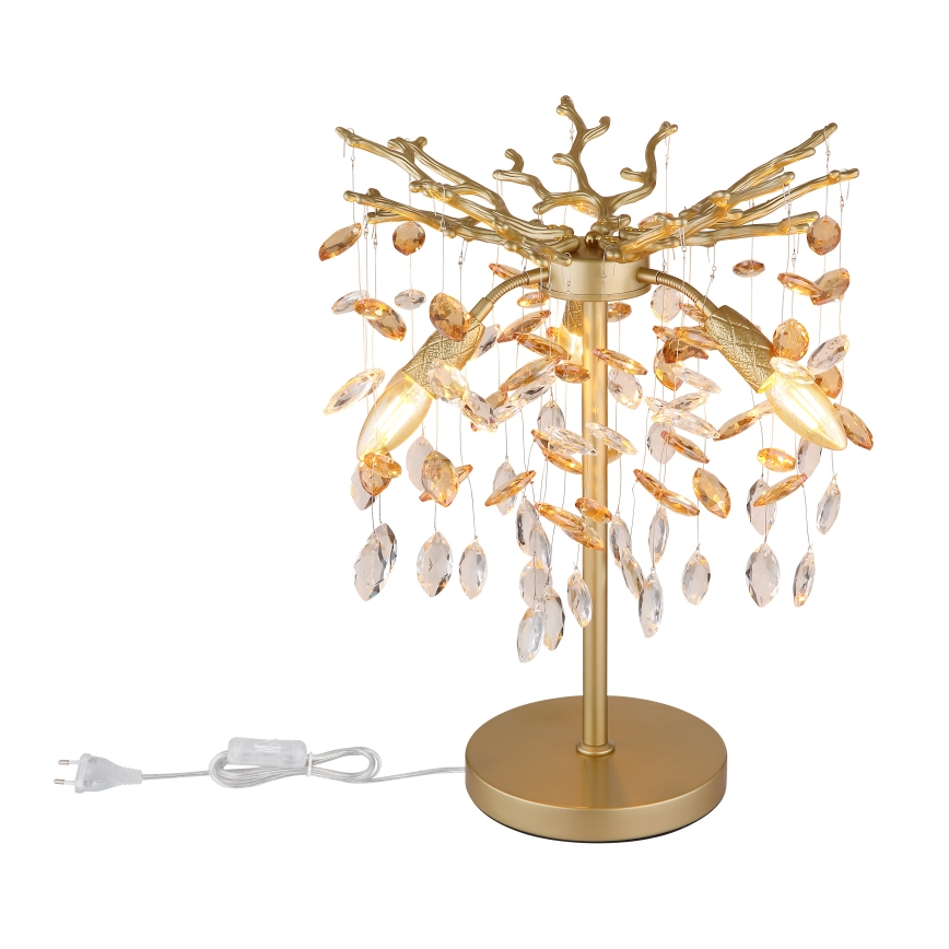 Globo - Stona lampa 3xE14/40W/230V zlatna