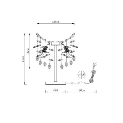 Globo - Stona lampa 3xE14/40W/230V zlatna