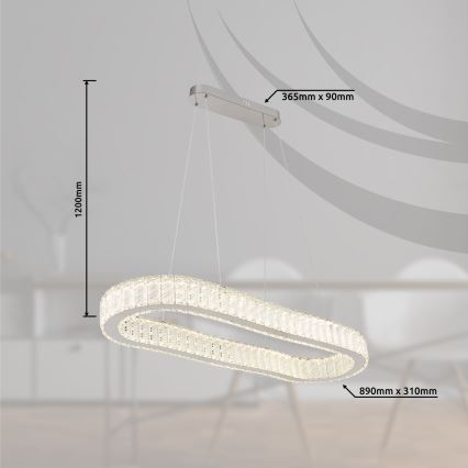 Globo - LED prigušiva luster na sajli LED/58W/230V 2700-6000K + daljinski upravljač