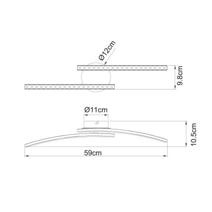Globo - LED kupatilska plafonjera 2xLED/6W/230V IP44