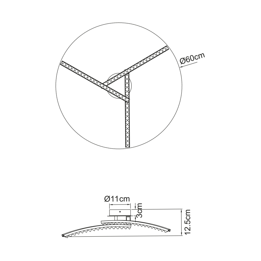 Globo - LED stropna lampa za kupatilo, površinski montirana, 3xLED/6W/230V IP44