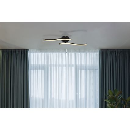 Globo - LED Plafonski luster LED/12W/230V 3000K crna