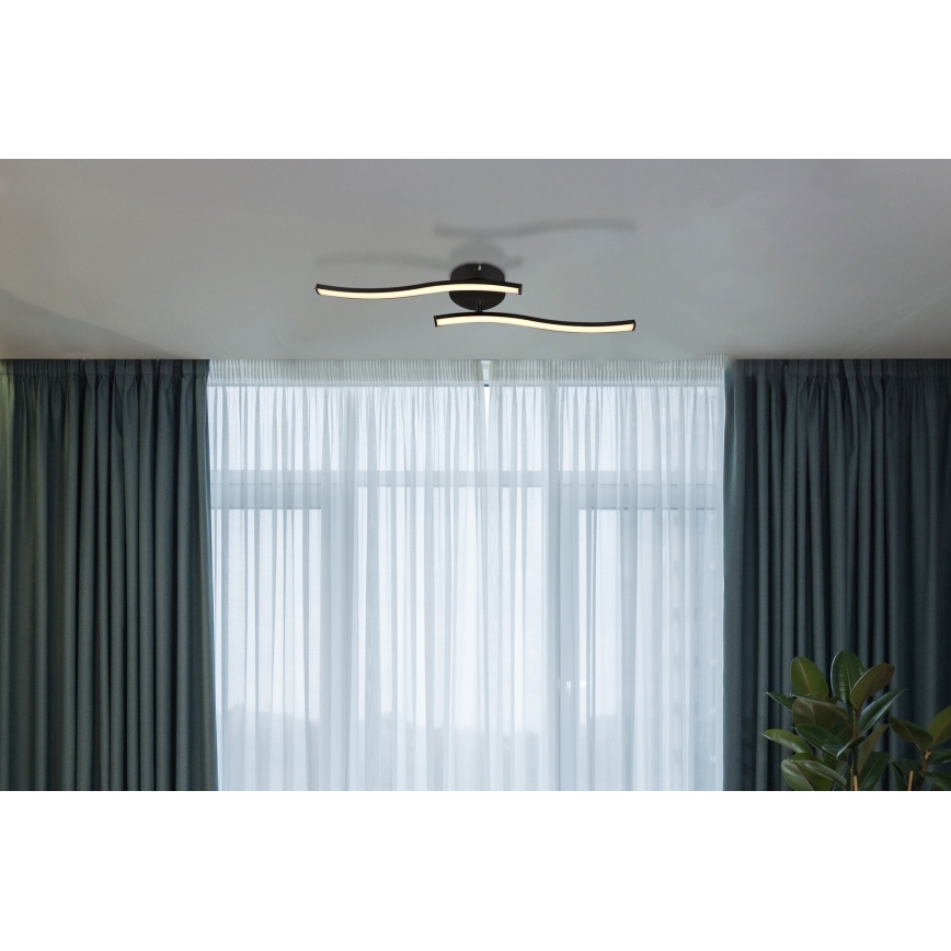 Globo - LED Plafonski luster LED/12W/230V 3000K crna