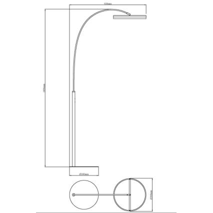 Globo - LED podna lampa, prigušiva na dodir LED/24W/230V 3000/4000/6000K