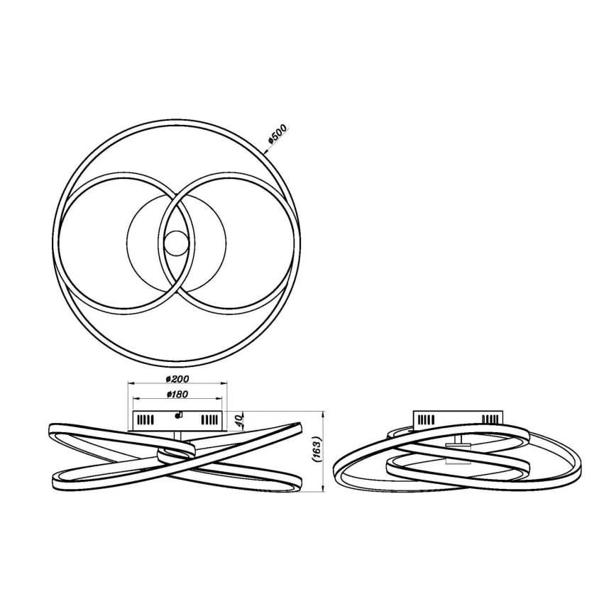 Globo - LED plafonski luster LED/40W/230V 3000K zlatna/crna