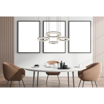 Globo - LED prigušiva luster na sajli LED/80W/230V 2700-6000K crna + daljinski upravljač