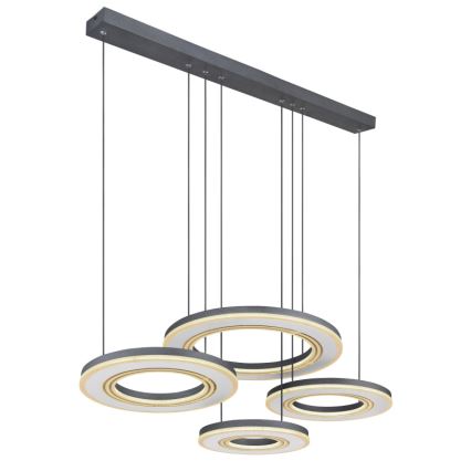 Globo - LED prigušiva luster na sajli LED/80W/230V 2700-6000K crna + daljinski upravljač