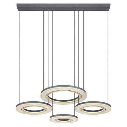 Globo - LED prigušiva luster na sajli LED/80W/230V 2700-6000K crna + daljinski upravljač