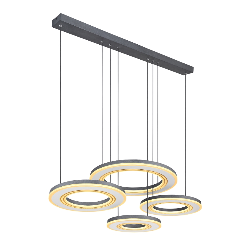 Globo - LED prigušiva luster na sajli LED/80W/230V 2700-6000K crna + daljinski upravljač