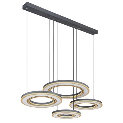 Globo - LED prigušiva luster na sajli LED/80W/230V 2700-6000K crna + daljinski upravljač