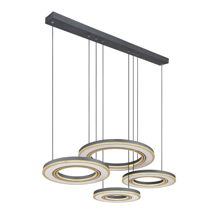 Globo - LED prigušiva luster na sajli LED/80W/230V 2700-6000K crna + daljinski upravljač