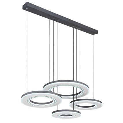 Globo - LED prigušiva luster na sajli LED/80W/230V 2700-6000K crna + daljinski upravljač