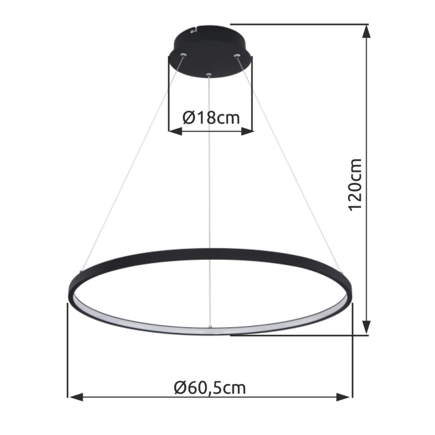 Globo - LED luster na sajli LED/29W/230V