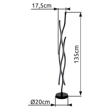 Globo - LED Stojeća lampa LED/28W/230V 3000K crna