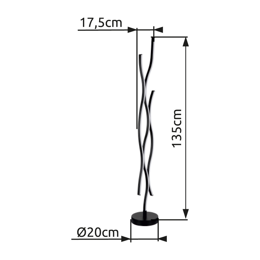 Globo - LED Stojeća lampa LED/28W/230V 3000K crna