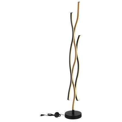 Globo - LED podna lampa LED/28W/230V 3000K crna/zlatna