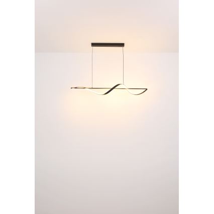 Globo - LED luster na sajli LED/24W/230V 3000K crna