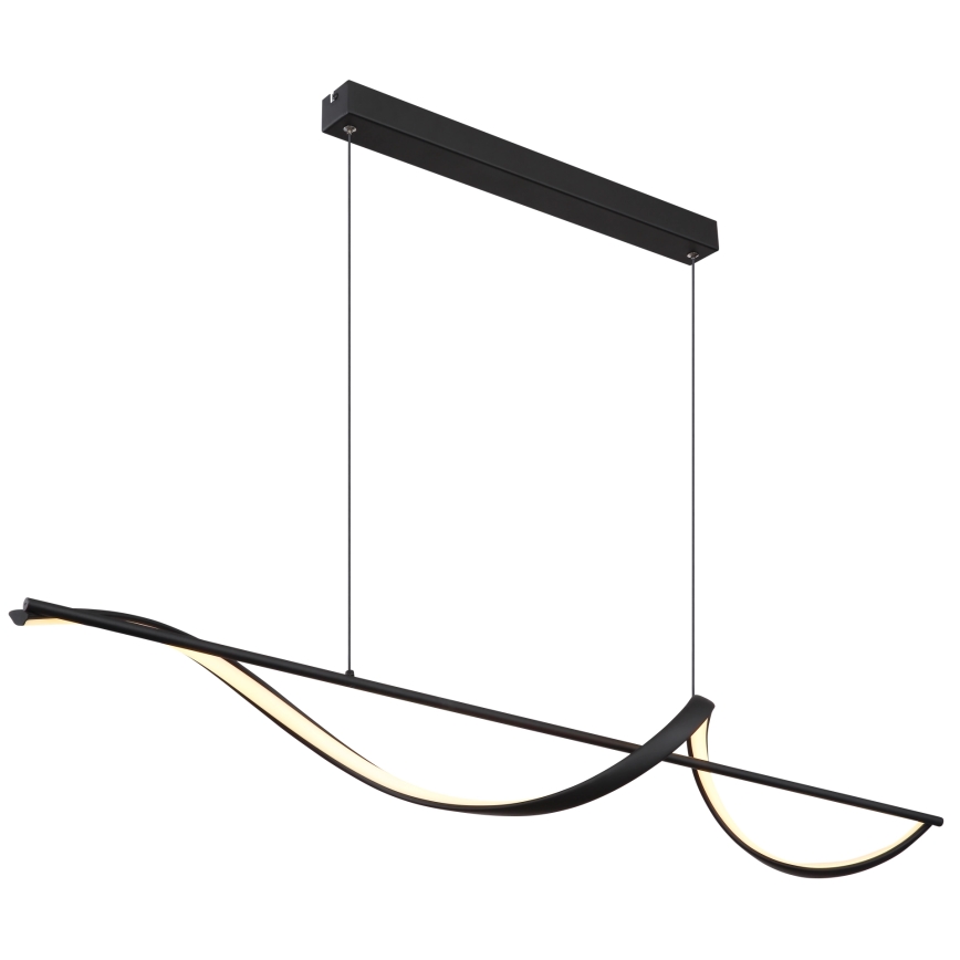 Globo - LED luster na sajli LED/24W/230V 3000K crna