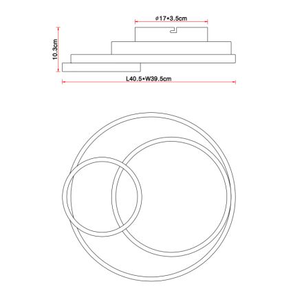 Globo - LED plafonsko svetlo LED/36W/230V