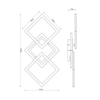 Globo - LED plafonski luster LED/30W/230V