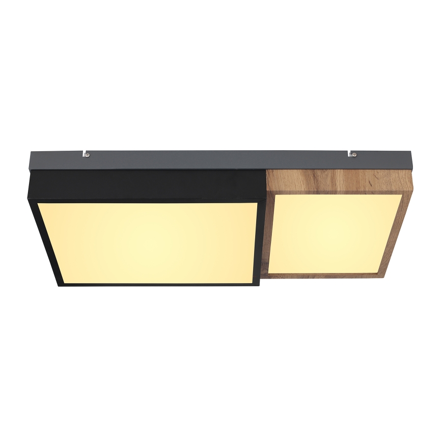 Globo 67286-30 - LED stropna svetiljka GUNDI LED/30W/230V 35x65 cm braon/crna