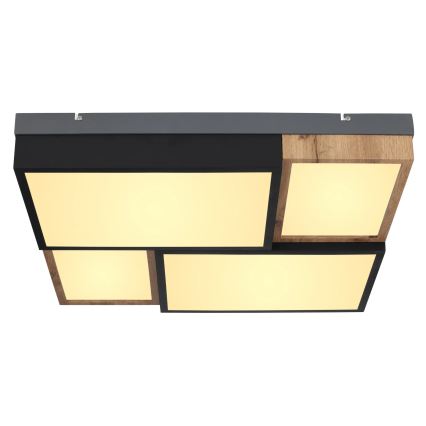 Globo 67286-50 - LED plafonsko svetlo GUNDI LED/50W/230V 60x60 cm braon/crna