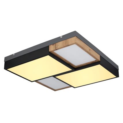 Globo 67286-50 - LED plafonsko svetlo GUNDI LED/50W/230V 60x60 cm braon/crna