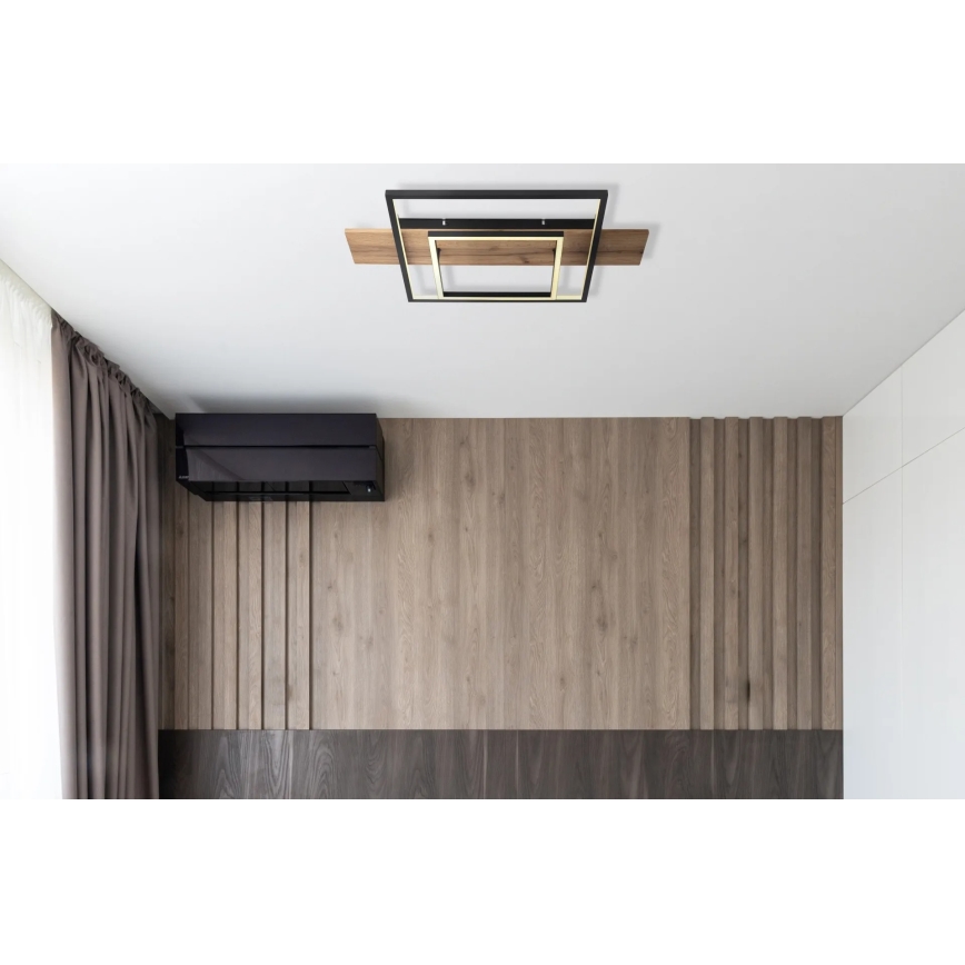 Globo 67289D - LED prigušiva plafonska svetiljka VANNI LED/24W/230V 40x60 cm braon/crna